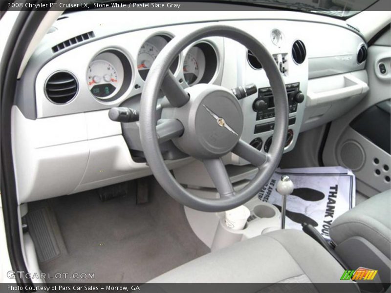 Stone White / Pastel Slate Gray 2008 Chrysler PT Cruiser LX