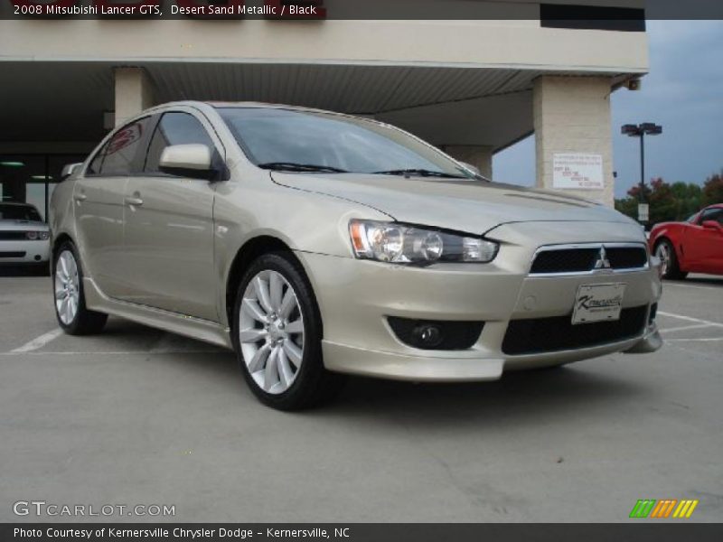 Desert Sand Metallic / Black 2008 Mitsubishi Lancer GTS
