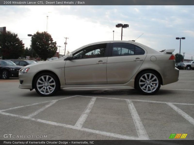 Desert Sand Metallic / Black 2008 Mitsubishi Lancer GTS