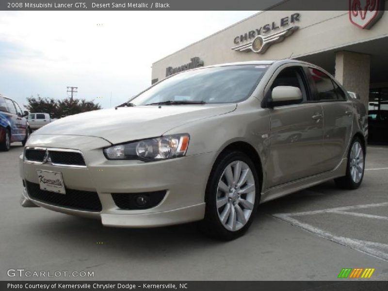 Desert Sand Metallic / Black 2008 Mitsubishi Lancer GTS