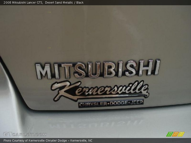 Desert Sand Metallic / Black 2008 Mitsubishi Lancer GTS