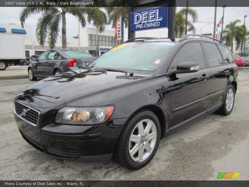 Black / Dark Beige/Quartz 2007 Volvo V50 2.4i