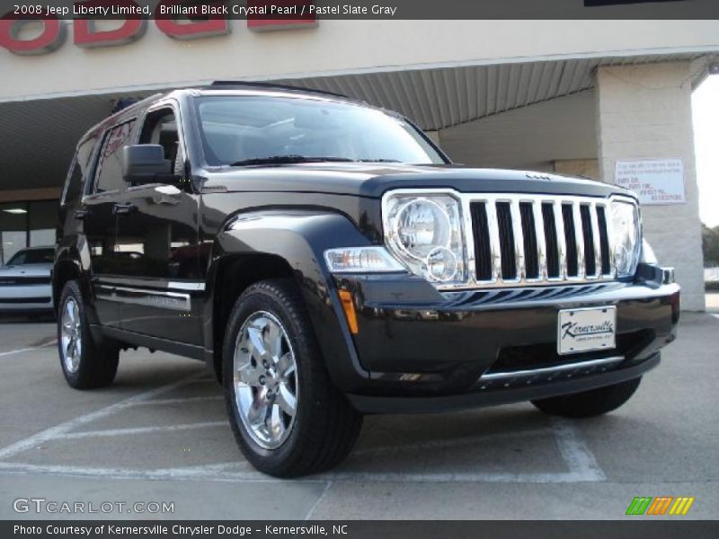 Brilliant Black Crystal Pearl / Pastel Slate Gray 2008 Jeep Liberty Limited