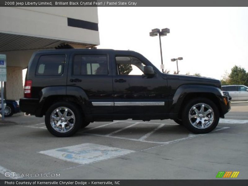 Brilliant Black Crystal Pearl / Pastel Slate Gray 2008 Jeep Liberty Limited