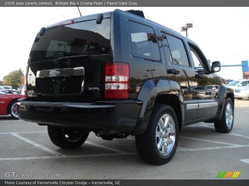 Brilliant Black Crystal Pearl / Pastel Slate Gray 2008 Jeep Liberty Limited