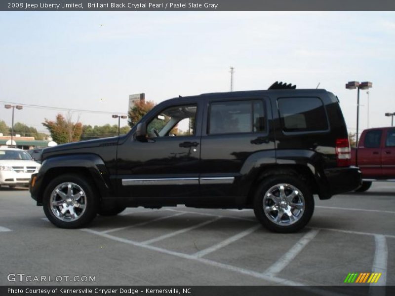 Brilliant Black Crystal Pearl / Pastel Slate Gray 2008 Jeep Liberty Limited