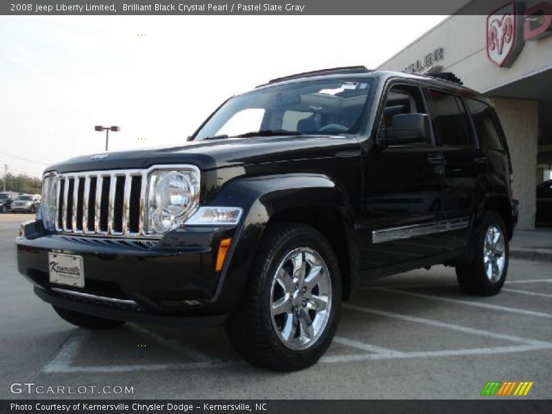 Brilliant Black Crystal Pearl / Pastel Slate Gray 2008 Jeep Liberty Limited
