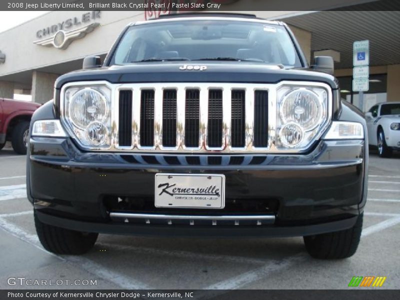 Brilliant Black Crystal Pearl / Pastel Slate Gray 2008 Jeep Liberty Limited