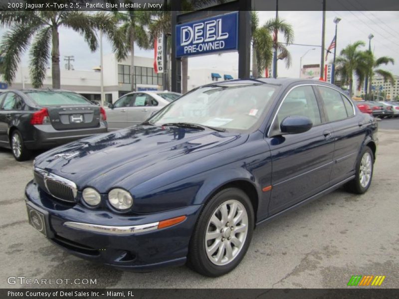 Pacific Blue Metallic / Ivory 2003 Jaguar X-Type 2.5