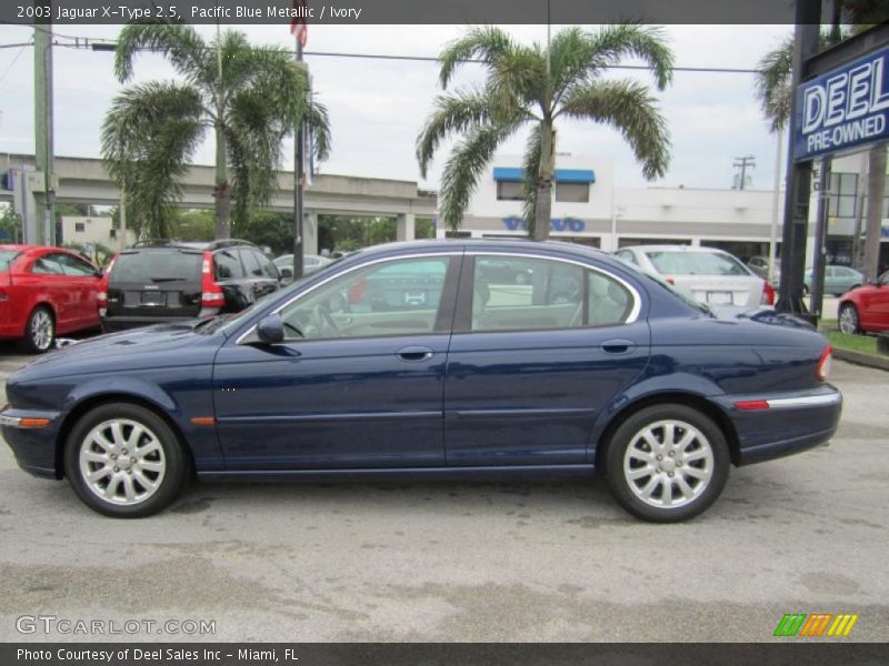 Pacific Blue Metallic / Ivory 2003 Jaguar X-Type 2.5