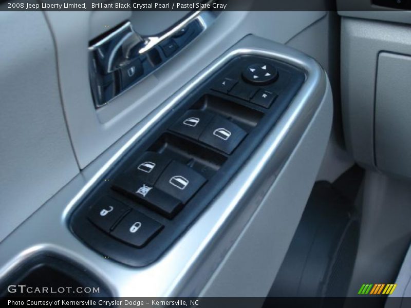 Brilliant Black Crystal Pearl / Pastel Slate Gray 2008 Jeep Liberty Limited