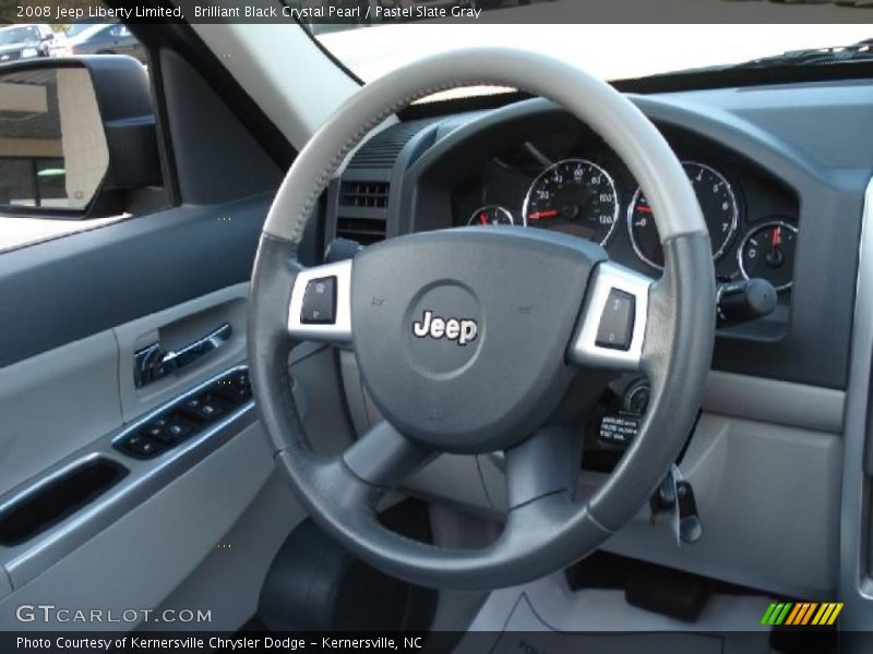 Brilliant Black Crystal Pearl / Pastel Slate Gray 2008 Jeep Liberty Limited