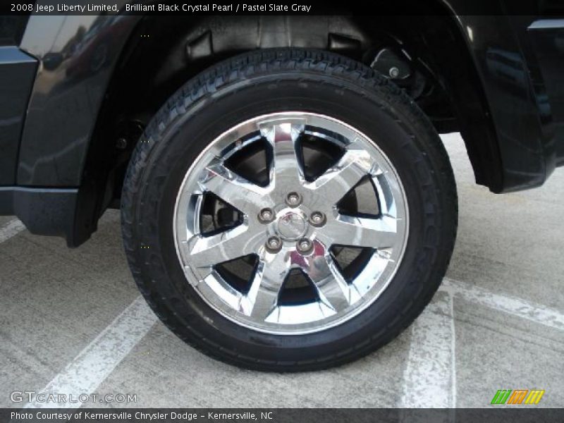 Brilliant Black Crystal Pearl / Pastel Slate Gray 2008 Jeep Liberty Limited