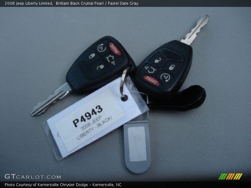 Brilliant Black Crystal Pearl / Pastel Slate Gray 2008 Jeep Liberty Limited
