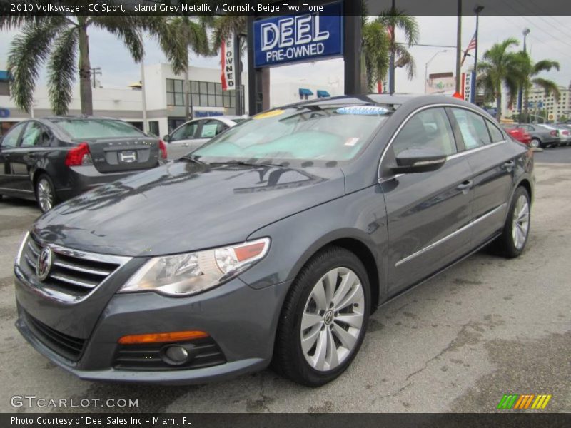 Island Grey Metallic / Cornsilk Beige Two Tone 2010 Volkswagen CC Sport