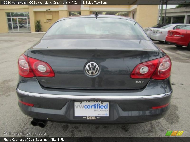 Island Grey Metallic / Cornsilk Beige Two Tone 2010 Volkswagen CC Sport