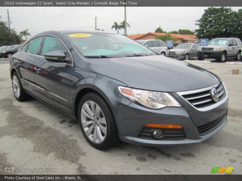 Island Grey Metallic / Cornsilk Beige Two Tone 2010 Volkswagen CC Sport