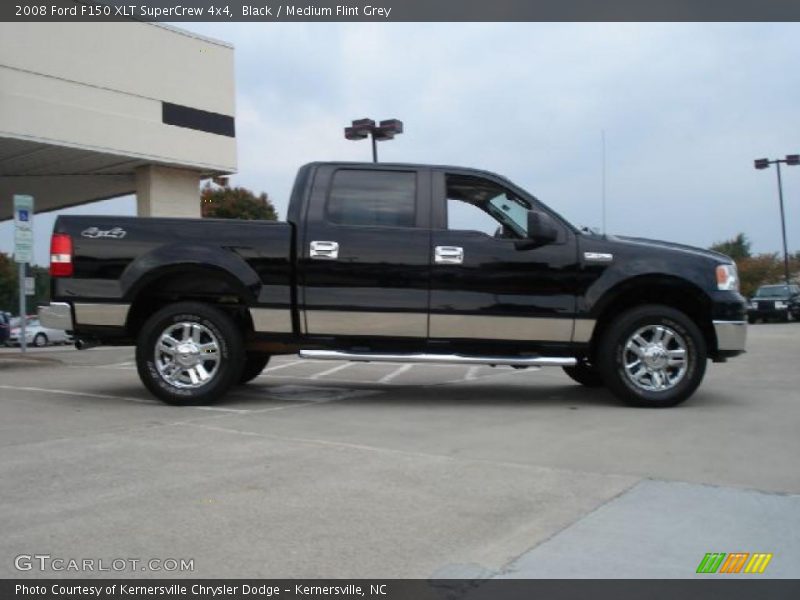 Black / Medium Flint Grey 2008 Ford F150 XLT SuperCrew 4x4