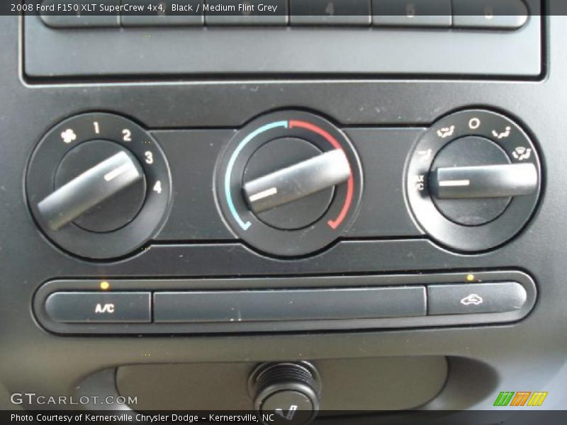Black / Medium Flint Grey 2008 Ford F150 XLT SuperCrew 4x4