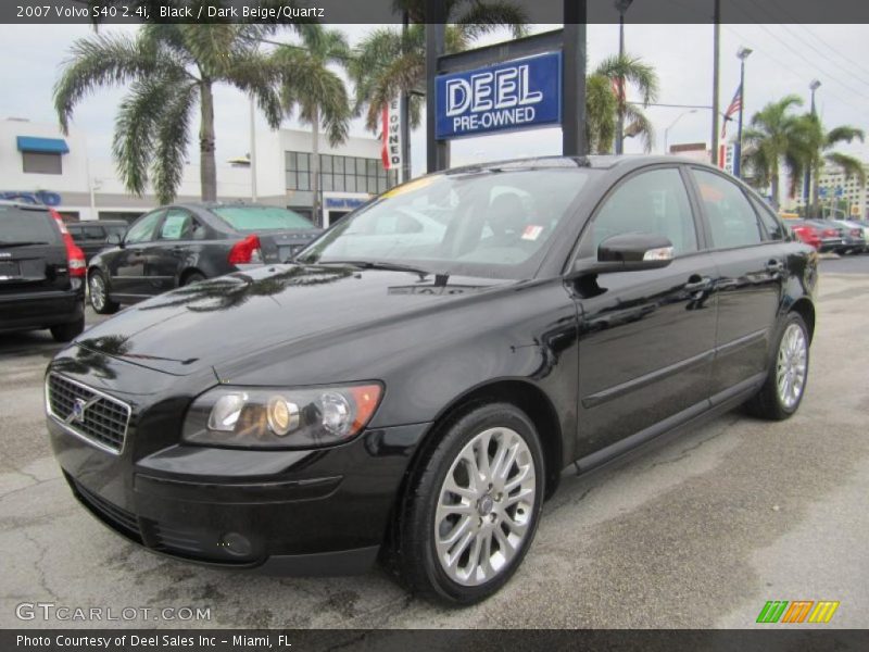 Black / Dark Beige/Quartz 2007 Volvo S40 2.4i
