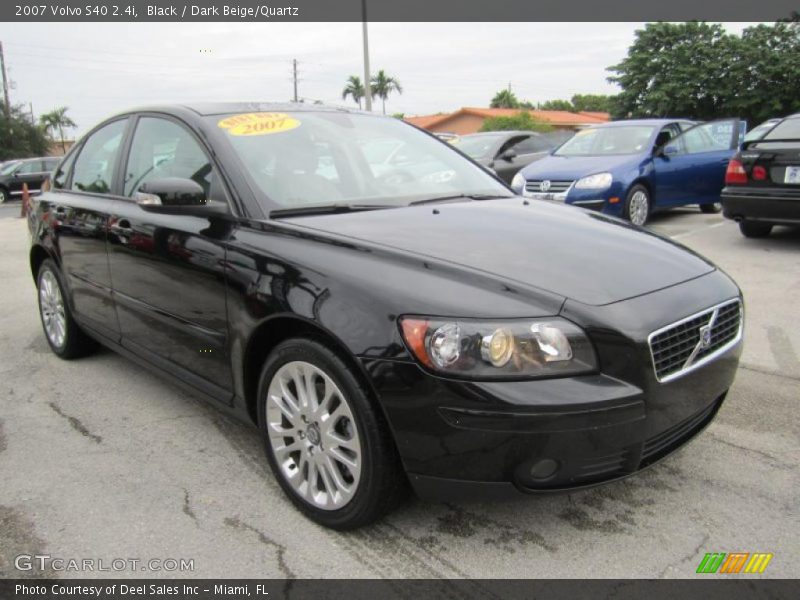 Black / Dark Beige/Quartz 2007 Volvo S40 2.4i