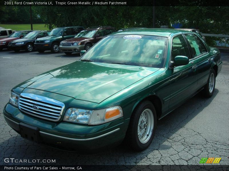 Tropic Green Metallic / Medium Parchment 2001 Ford Crown Victoria LX