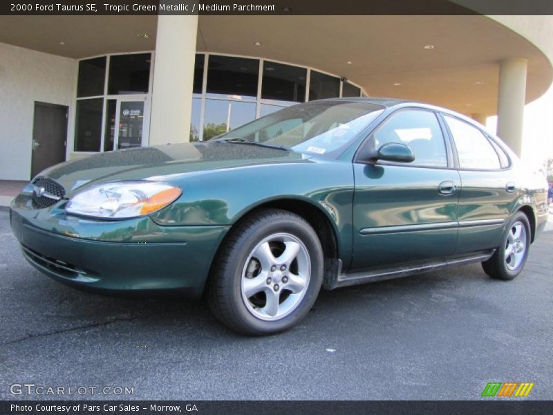 Tropic Green Metallic / Medium Parchment 2000 Ford Taurus SE