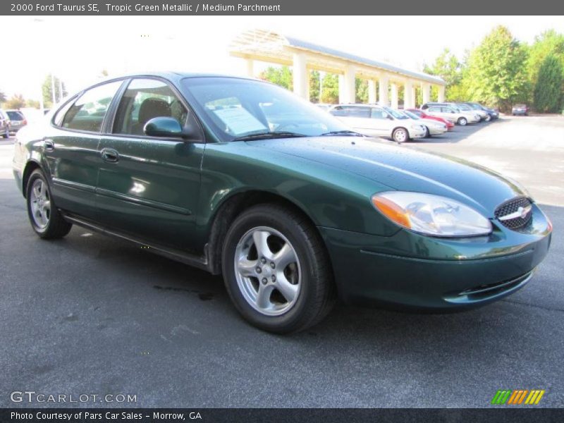 Tropic Green Metallic / Medium Parchment 2000 Ford Taurus SE