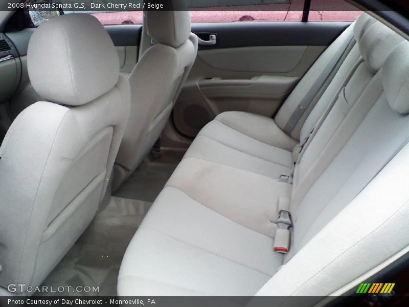 Dark Cherry Red / Beige 2008 Hyundai Sonata GLS