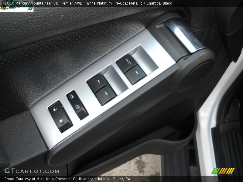 White Platinum Tri-Coat Metallic / Charcoal Black 2010 Mercury Mountaineer V8 Premier AWD