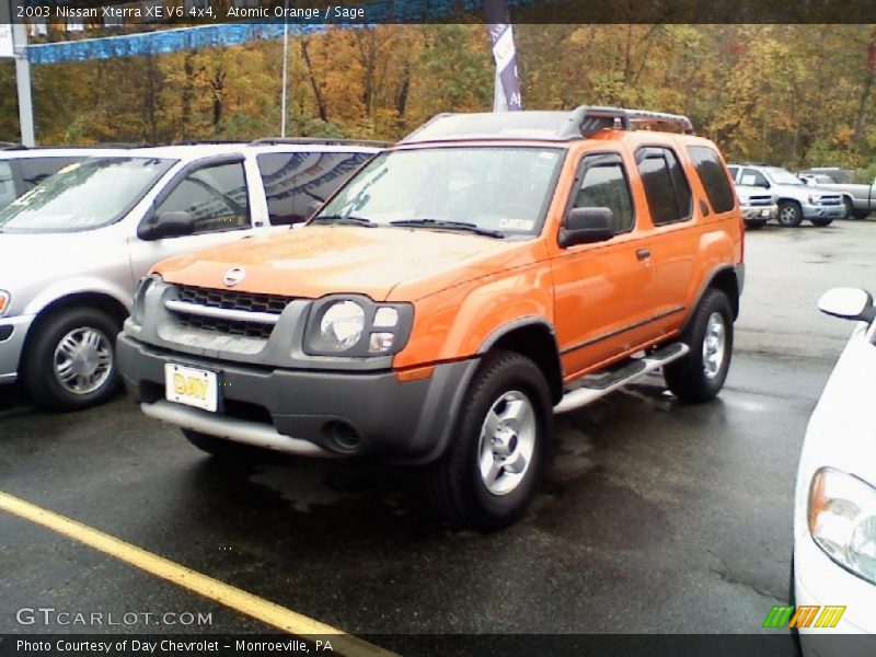 Atomic Orange / Sage 2003 Nissan Xterra XE V6 4x4