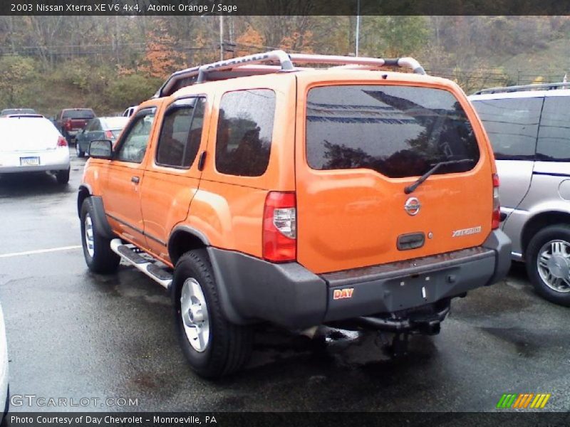 Atomic Orange / Sage 2003 Nissan Xterra XE V6 4x4