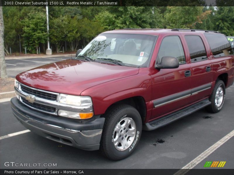 Redfire Metallic / Tan/Neutral 2003 Chevrolet Suburban 1500 LS