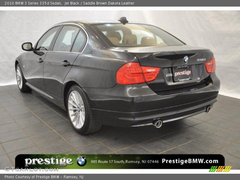 Jet Black / Saddle Brown Dakota Leather 2010 BMW 3 Series 335d Sedan