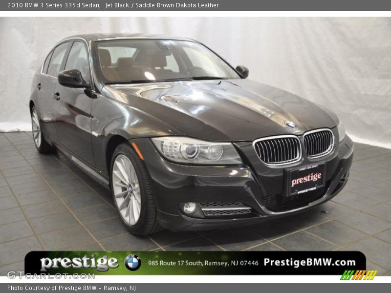 Jet Black / Saddle Brown Dakota Leather 2010 BMW 3 Series 335d Sedan