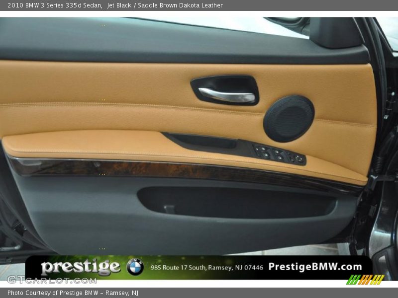 Jet Black / Saddle Brown Dakota Leather 2010 BMW 3 Series 335d Sedan