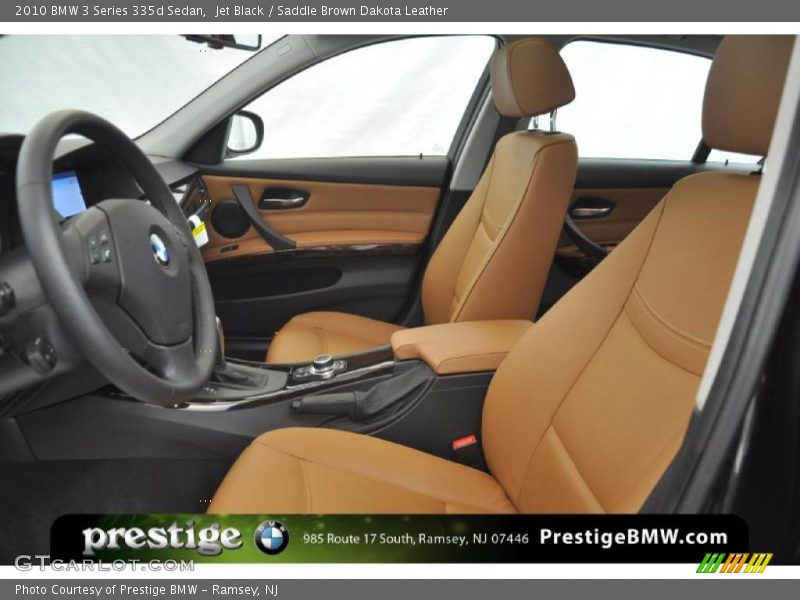 Jet Black / Saddle Brown Dakota Leather 2010 BMW 3 Series 335d Sedan