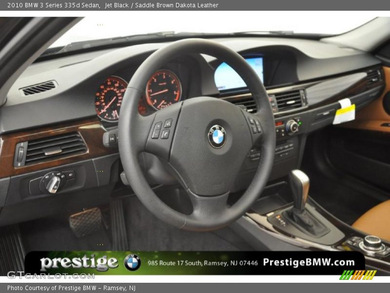 Jet Black / Saddle Brown Dakota Leather 2010 BMW 3 Series 335d Sedan
