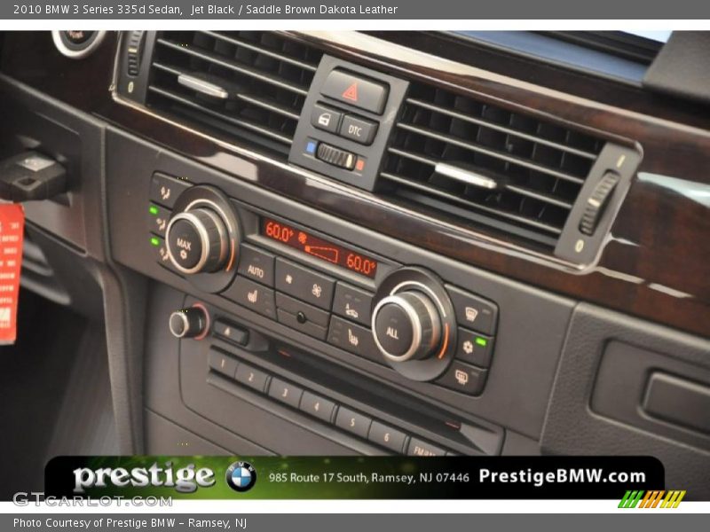 Jet Black / Saddle Brown Dakota Leather 2010 BMW 3 Series 335d Sedan