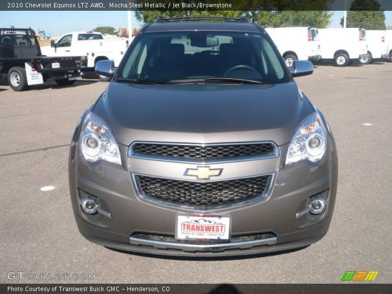 Mocha Steel Metallic / Jet Black/Brownstone 2010 Chevrolet Equinox LTZ AWD