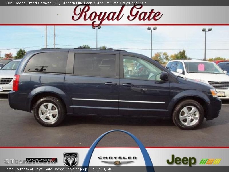 Modern Blue Pearl / Medium Slate Gray/Light Shale 2009 Dodge Grand Caravan SXT