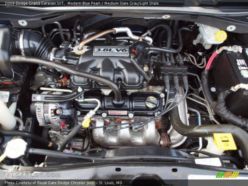 Modern Blue Pearl / Medium Slate Gray/Light Shale 2009 Dodge Grand Caravan SXT