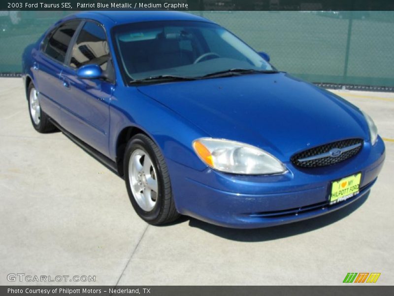 Patriot Blue Metallic / Medium Graphite 2003 Ford Taurus SES