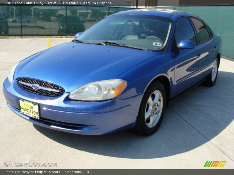 Patriot Blue Metallic / Medium Graphite 2003 Ford Taurus SES
