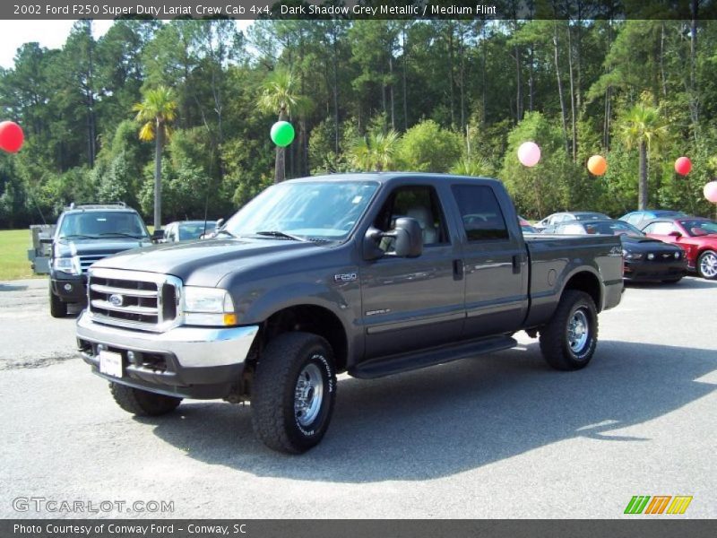 Dark Shadow Grey Metallic / Medium Flint 2002 Ford F250 Super Duty Lariat Crew Cab 4x4