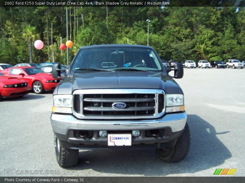 Dark Shadow Grey Metallic / Medium Flint 2002 Ford F250 Super Duty Lariat Crew Cab 4x4