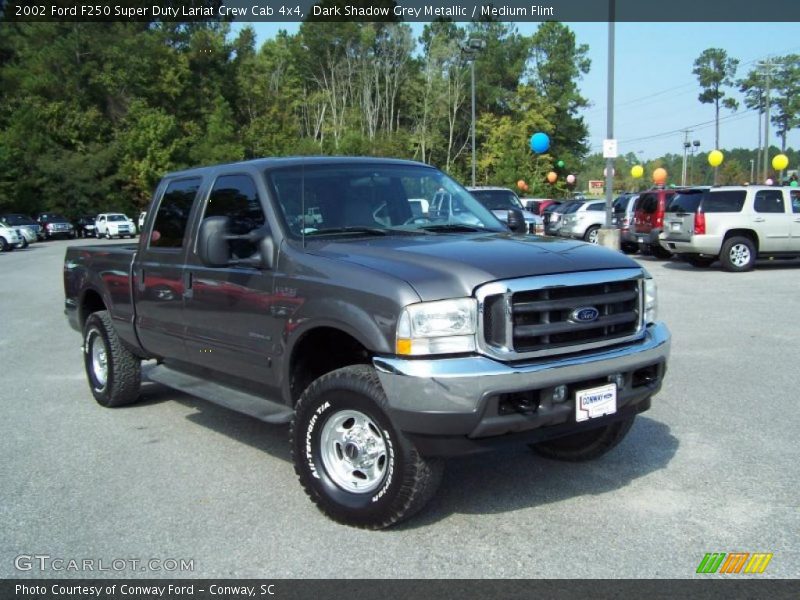 Dark Shadow Grey Metallic / Medium Flint 2002 Ford F250 Super Duty Lariat Crew Cab 4x4