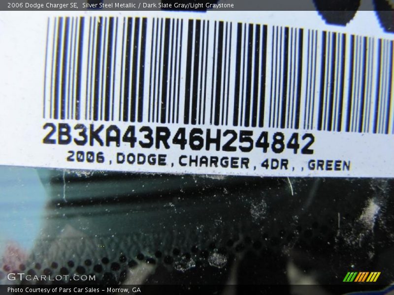 Silver Steel Metallic / Dark Slate Gray/Light Graystone 2006 Dodge Charger SE