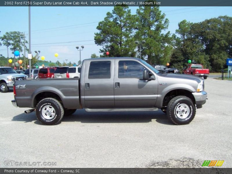 Dark Shadow Grey Metallic / Medium Flint 2002 Ford F250 Super Duty Lariat Crew Cab 4x4