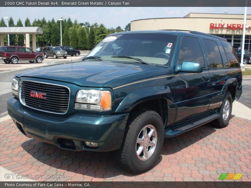 Emerald Green Metallic / Canyon Tan 2000 GMC Yukon Denali 4x4